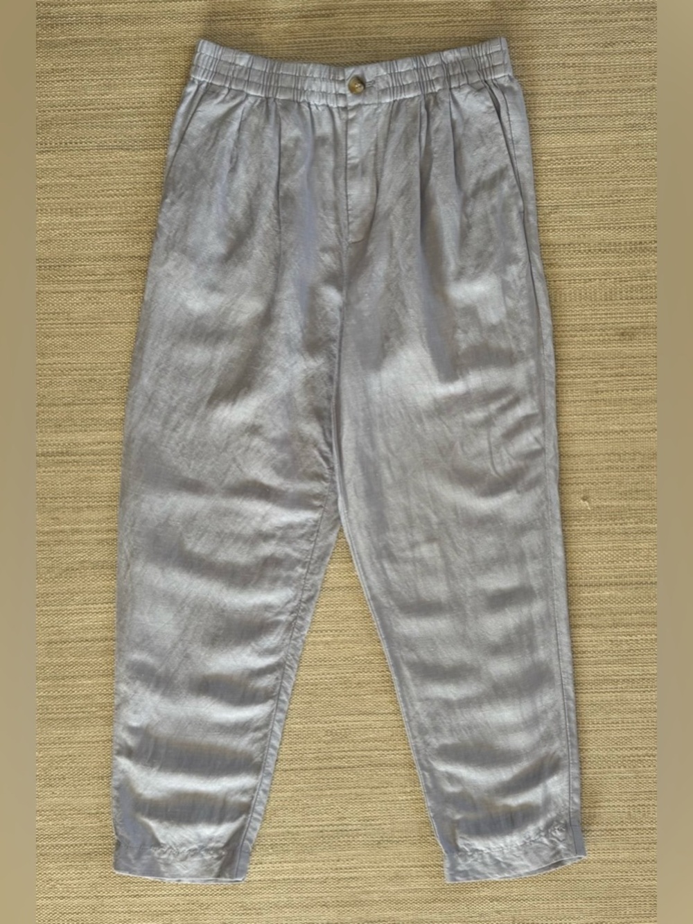 Madewell linen blend lavender track trousers ankle pants women’s size‎ XS
